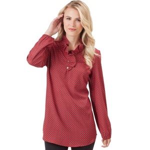 Mud Pie Whitney Ruffle Neck Tunic